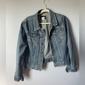 Vintage Women's Nautica denim medium wash jean jacket M